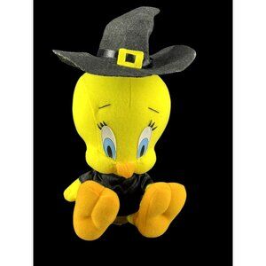 Vintage 1998 Looney Tunes Tweety Plush In Witch Costume By Warner Bros.